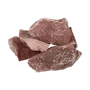 Камень Банные штучки 03715 Кварцит малиновый колотый средняя фракция 20 кг