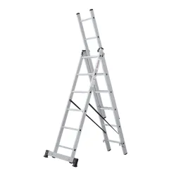 Лестница трехсекционная Новая высота NV123 3*6 ступеней