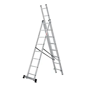 Лестница трехсекционная Новая высота NV123 3*8 ступеней