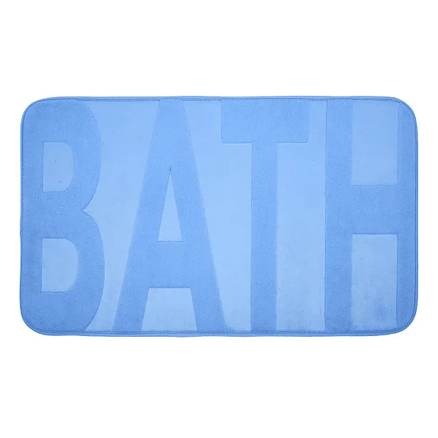 Коврик для ванной Vortex 24119 c памятью формы Bath синий 45*75*1.2 см