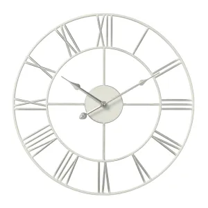 Часы настенные Рубин 4848-003 белые с патиной 45.5 см