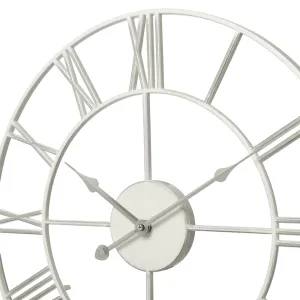 Часы настенные Рубин 4848-003 белые с патиной 45.5 см