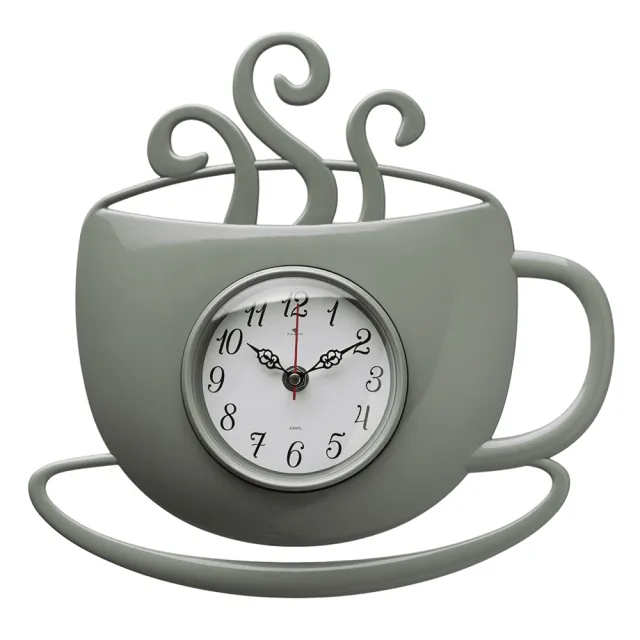 Часы настенные Рубин 3434-1024W чашка с дымком оливковый 31.5*30.5*4.5 см