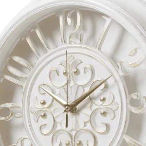 Часы настенные Рубин 3526-001 белые с золотой патиной 35 см