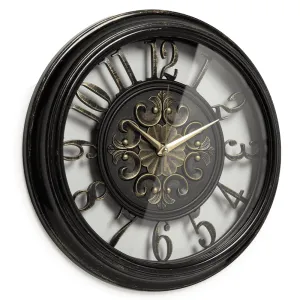 Часы настенные Рубин 3526-003 черные с патиной 35 см