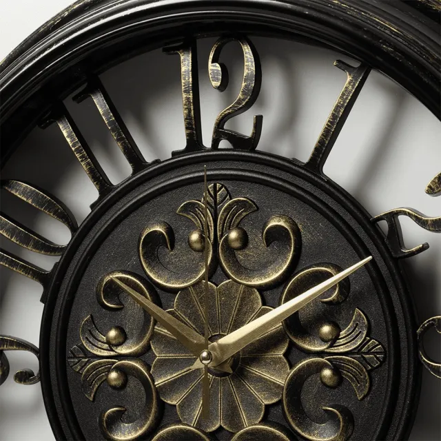 Часы настенные Рубин 3526-003 черные с патиной 35 см