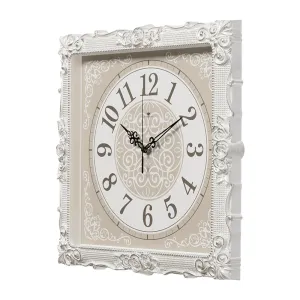 Часы настенные Рубин 3838-004 белые с серебром 38*38*5 см