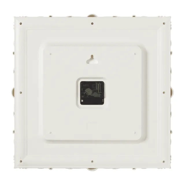 Часы настенные Рубин 3838-004 белые с серебром 38*38*5 см