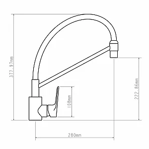Смеситель для кухни Econoce EC0295 серия 290 D35-A черный