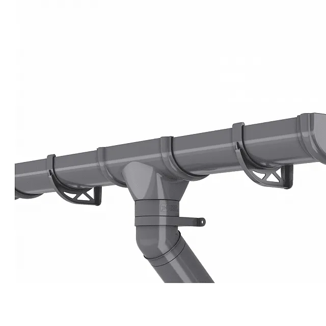 Кронштейн желоба ПВХ ТехноНиколь 72383 Оптима металлический 120*80 мм серый