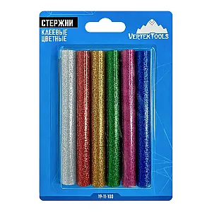 Стержни клеевые VertexTools 19-11-100 цветные 11*100 мм 6 шт