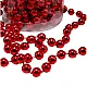 Бусы елочные Chrisymas Touch пластиковые красные 8 мм*10 м
