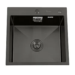 Мойка кухонная Diadonna DS5050B с сифоном черная 500*500*200 мм