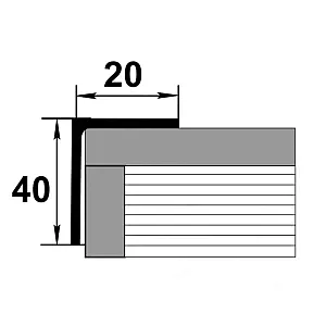 Угол ассиметричный Идеал 001 ПВХ белый 40*20 мм 2.7м