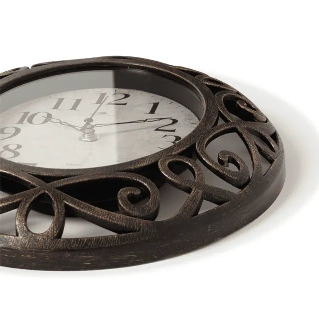 Часы настенные Рубин 3129-002 черный с бронзой 31*26*4.5 см