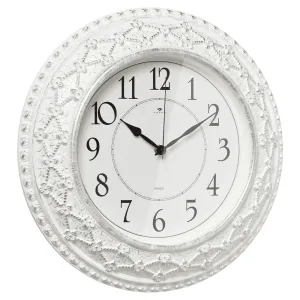 Часы настенные Рубин 3825-006 белые с серебром 37.5 см