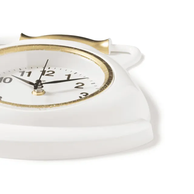 Часы настенные Рубин 3129-002 чайник белый с золотом 27*28.5*4 см