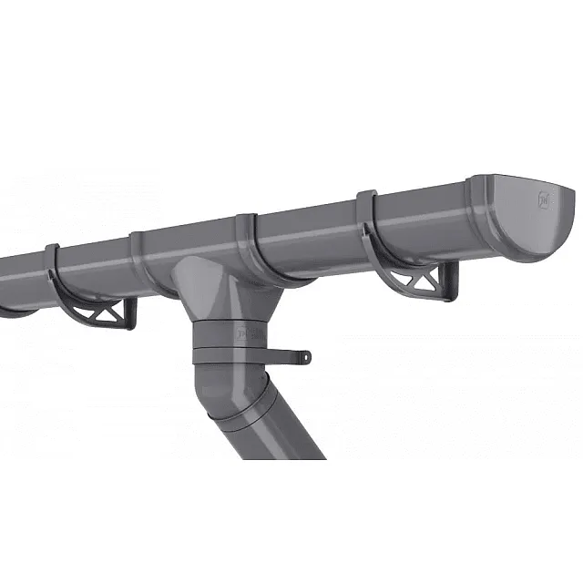 Заглушка желоба ПВХ ТехноНиколь Оптима серый 120*80 мм