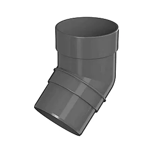 Колено трубы 135° ПВХ ТехноНиколь 72387 Оптима 120*80 мм серый