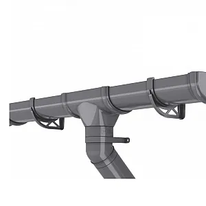 Колено трубы 135° ПВХ ТехноНиколь 72387 Оптима 120*80 мм серый
