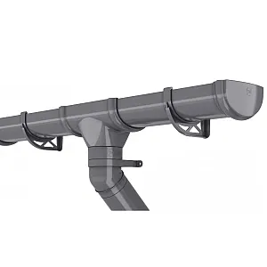 Кронштейн желоба ПВХ ТехноНиколь Оптима серый 120*80 мм