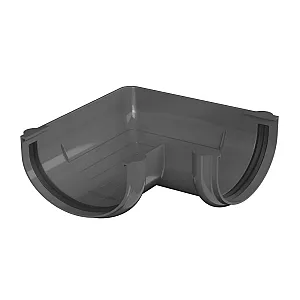 Угол желоба 90° ПВХ ТехноНиколь 72393 Оптима 120*80 мм серый