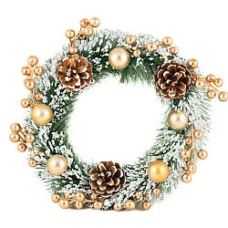 Венок новогодний Волшебная страна SYCB17-187 хвойный снежный 25 см