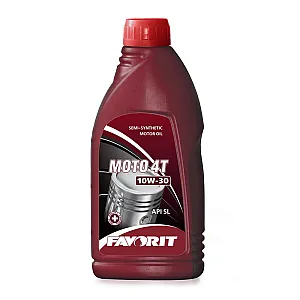 Масло моторное Favorit Moto 4-T SAE 10W-30 полусинтетическое для 4-тактных двигателей 1 л