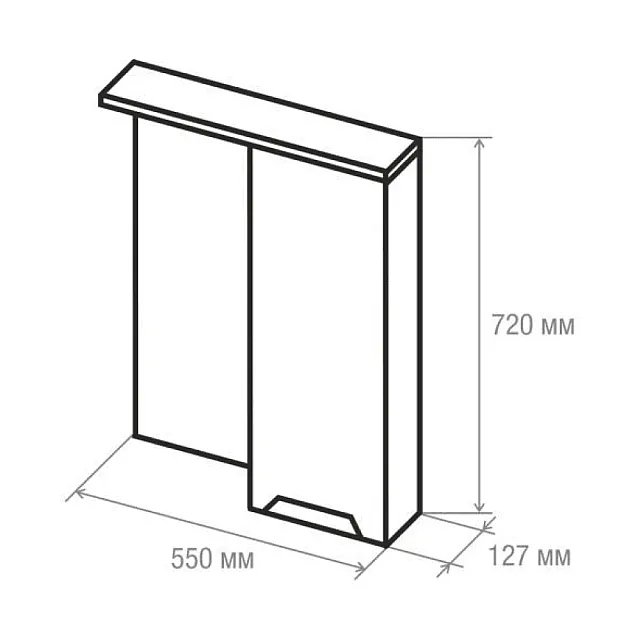 Зеркальный шкаф AV Engineering Allegretto 55 AVE4444321