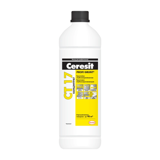 Грунтовка Ceresit CT 17 Profi Grunt концентрат 2 л Грунтовка Ceresit CT 17 Profi Grunt концентрат 2 л