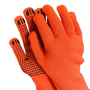 Перчатки из полиэстра с пвх покрытием Точка 10 класс оранжевые с ворсовым начесом