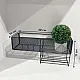 Полка для ванной Illu 240305-27A подвесная с крючками металл черная