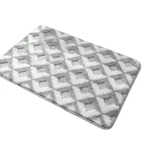 Коврик для ванной Illu xb24102136 клетка серый 48*78 мм