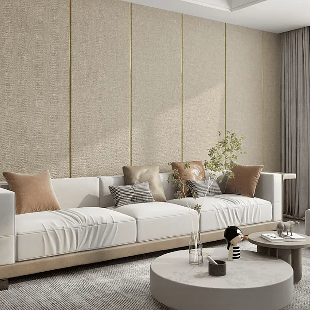 Обои самоклеящиеся Sanrelia Fabric wall sticer A011 650*2800*5 мм