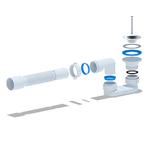 Сифон АНИ пласт Е015 плоский для душевого поддона 1 1/2