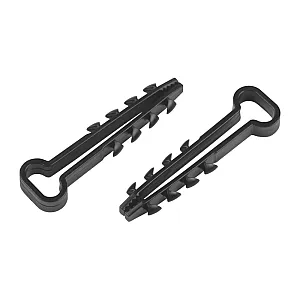 Дюбель хомут Эра NO-224-555 5-10 мм для плоского кабеля черный 100 шт