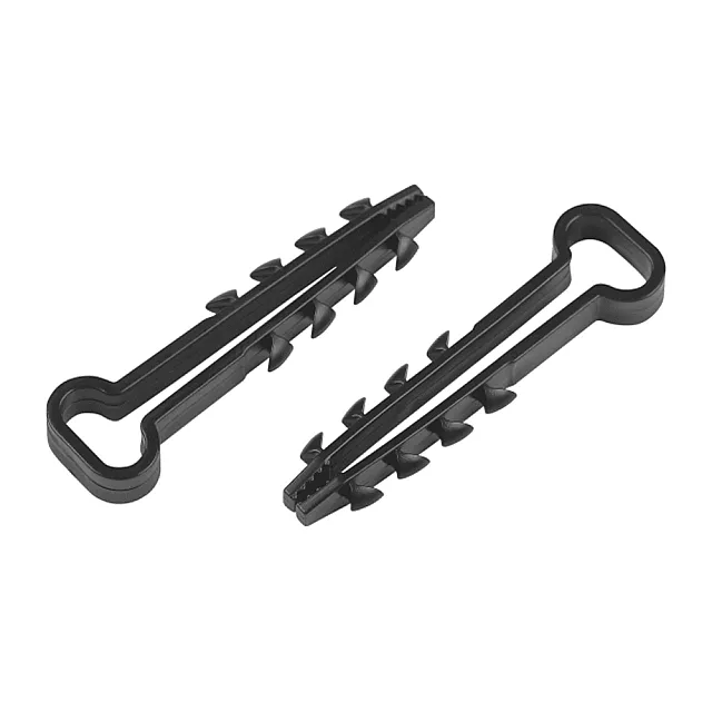 Дюбель хомут Эра NO-224-555 5-10 мм для плоского кабеля черный 100 шт