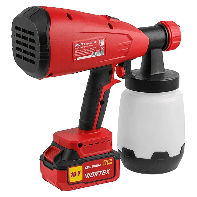 Краскораспылитель Wortex CPS 1810 ALL1 XLT SET аккумуляторный