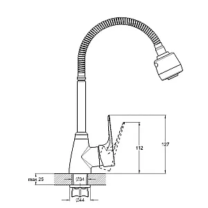 Смеситель для кухни Econoce EC0442 серия 440 D35-A