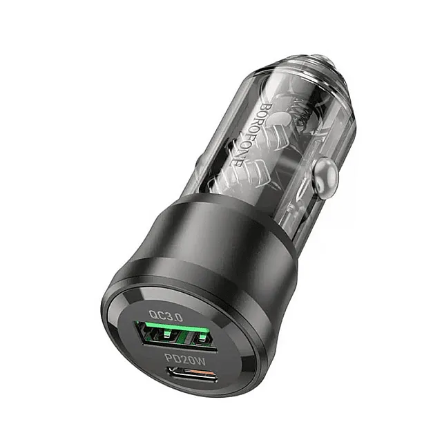 Автомобильное зарядное устройство Borofone BZ25A два порта PD38W + QC3.0 черный