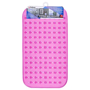 Коврик для ванной Perfecto Linea 22-267376 прямоугольный с пузырьками розовый 67*37 см