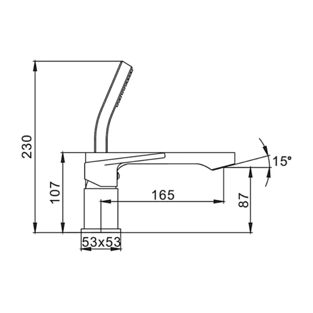 Смеситель для ванны Frap F1146 на 3 отверстия хром