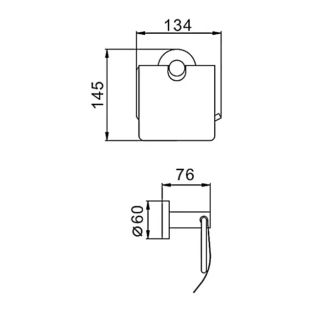 Бумагодержатель Frap F30203 черный