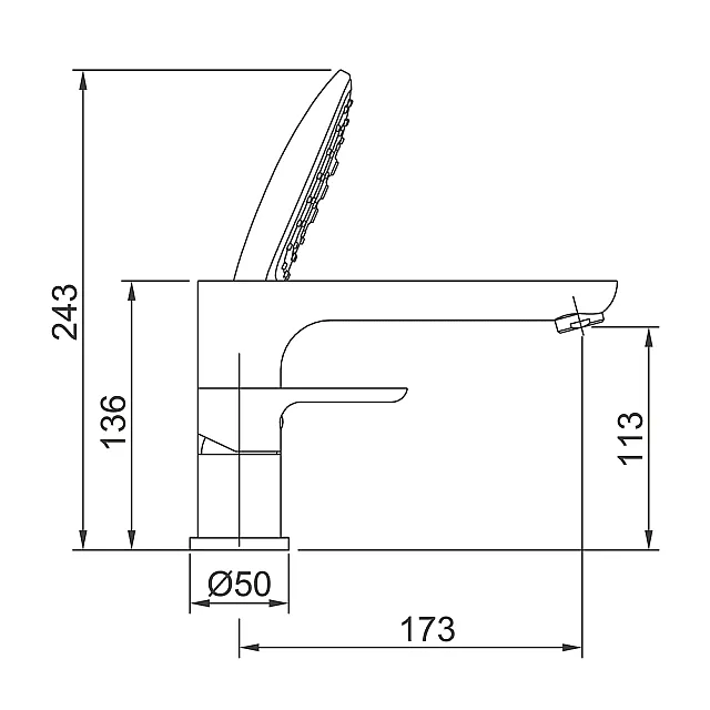 Смеситель для ванны Frap G1148 на 3 отверстия белый/хром врезной