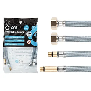 Подводка гибкая AV Engineering AVE218100 Nylon иголка м10 - гайка1/2