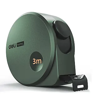 Рулетка Deli HS HT8316L Soft Touch зеленый 16 мм*3 м