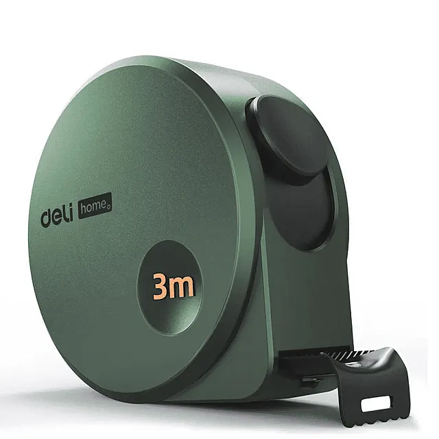 Рулетка Deli HS HT8316L 16 мм*3 м Soft Touch зеленый