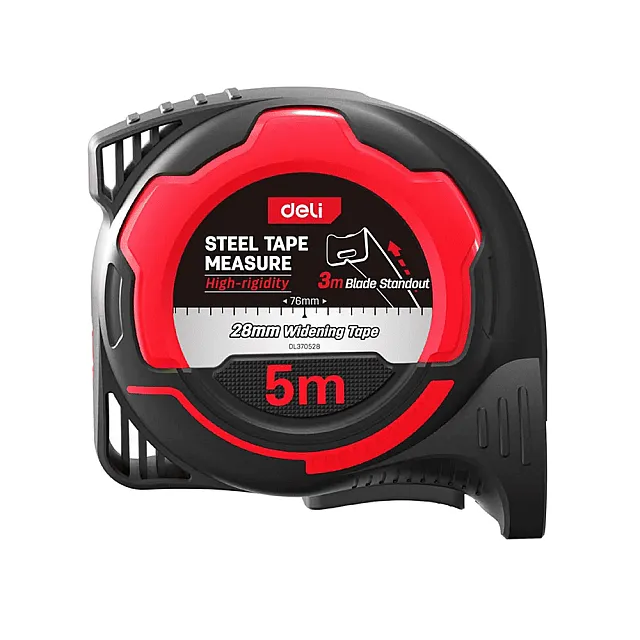 Рулетка Deli 377528 5 м* 28 мм обрезиненный корпус