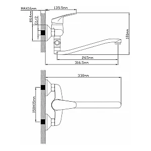 Смеситель для ванны AV Engineering AVROM7-A102-221 серия ROM D40