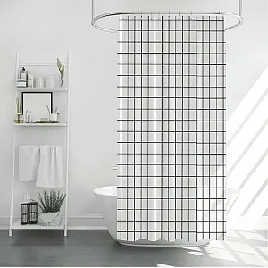 Шторка для ванной Perfecto Linea Harmony 36-118203 180*180 см клетка